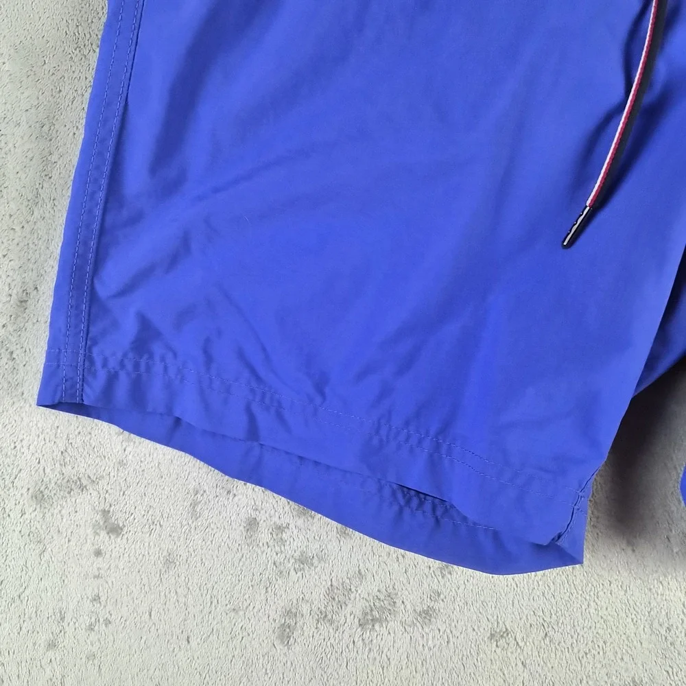 Tommy Hilfiger Swim Trunks Mens Medium Blue Drawstring‎ Mesh Lined Beach NWOT